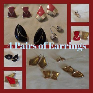 POST EARRINGS .. 4 pairs.. without postbacks